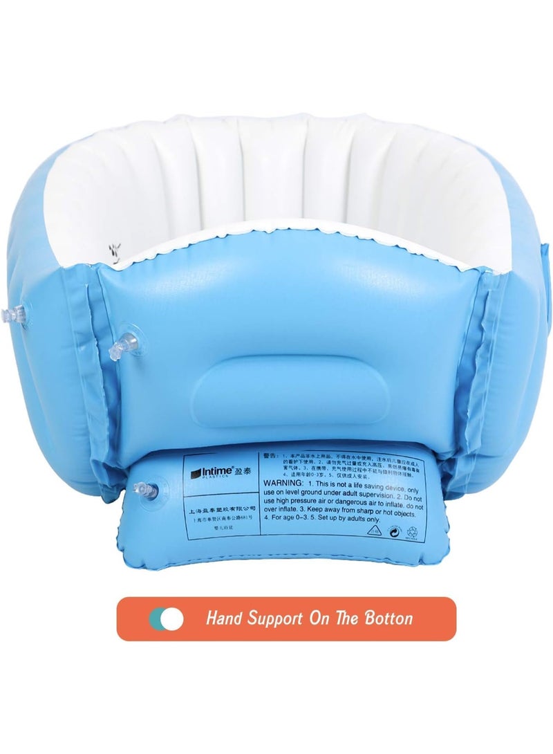 MeetuBaby Baby Inflatable Bathtub Anti-Slip Kid Infant Toddler Soft Foldable Shower Pool Travel Air Bath B(for 0-3 Years) - Image 3